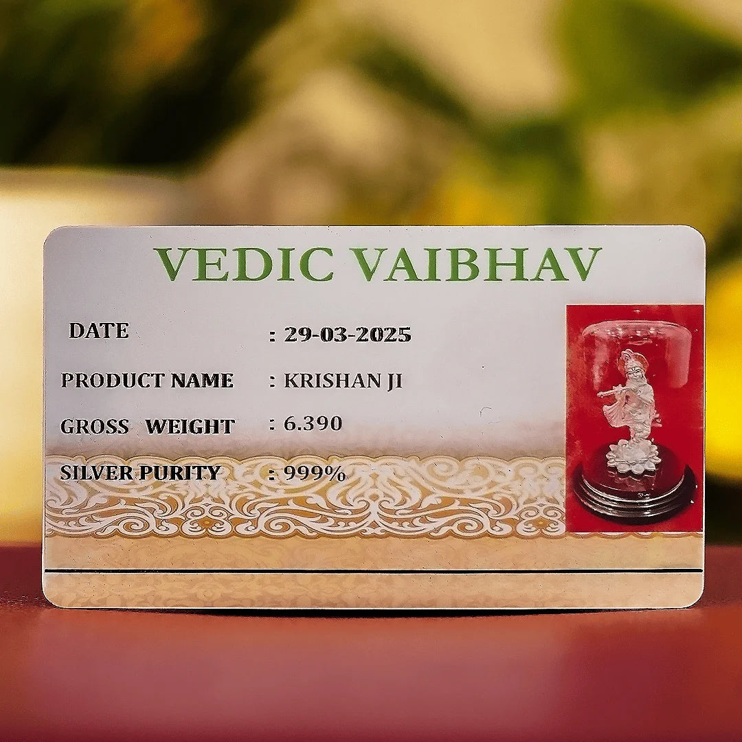 Silver Lord Krishna Idol