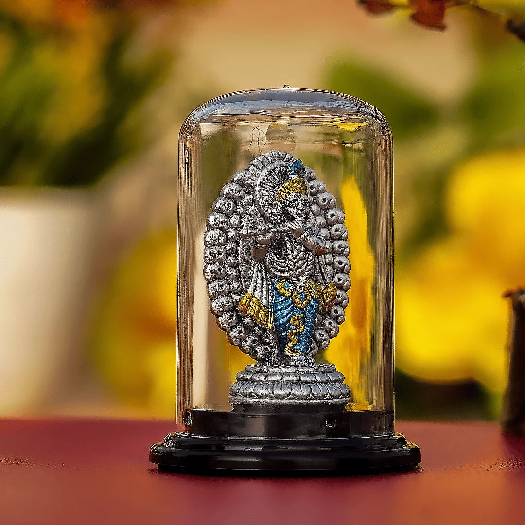 Lord Krishna Silver Idol