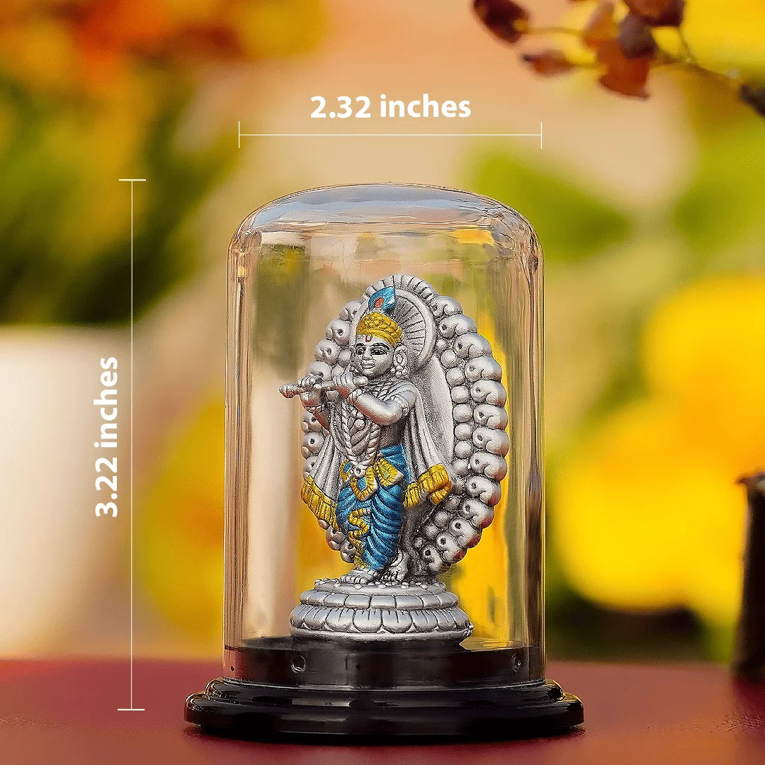 Lord Krishna Silver Idol