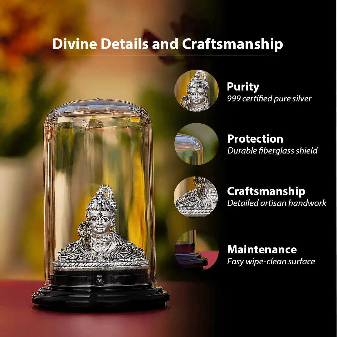 Silver Shivling Idol