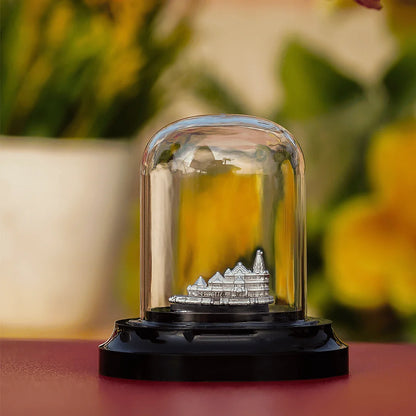 Silver Ram Mandir Model in Dome