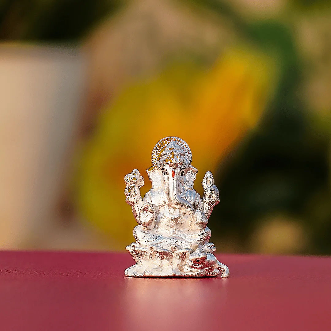 Silver Lakshmi Ganesh Idol Set – Prosperity | Wisdom | Auspicious Beginnings