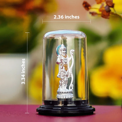 Silver Lord Ram Idol in Dome
