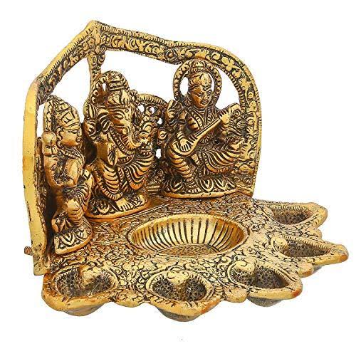 Laxmi Ganesh Saraswati Ganesh 5 Mukhi Diya