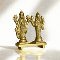 🕉️ Vishnu and Lakshmi Brass Idol – Small (Standing) | Prosperity | Protection | Divine Grace