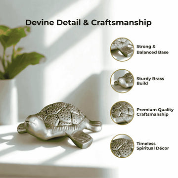 Brass Tortoise – Large (Vastu/Feng Shui) - 4