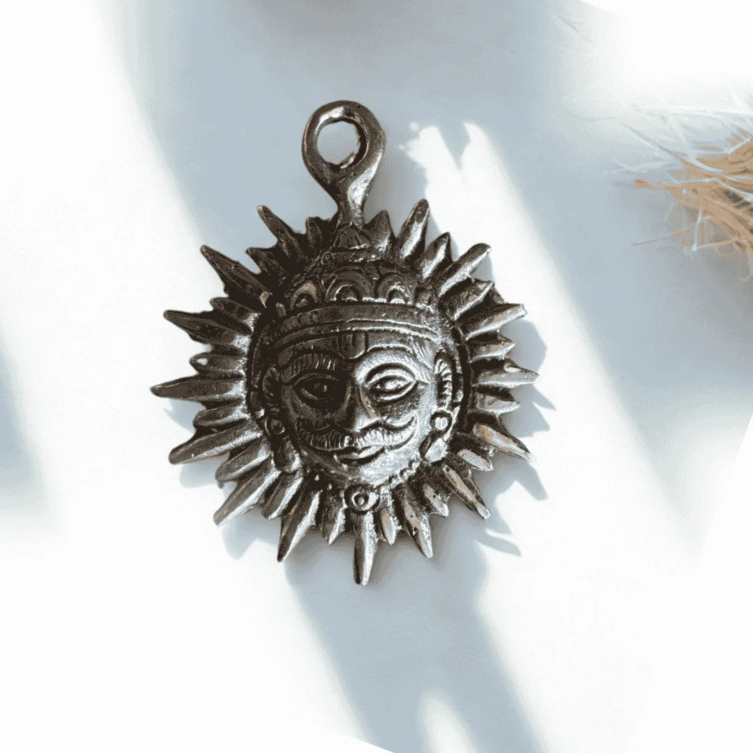 ☀️ Surya Face Brass Pendant – Confidence | Vitality | Success