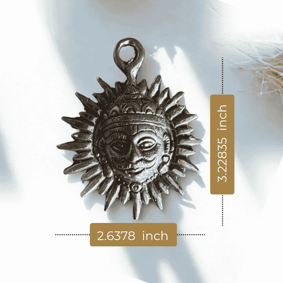 ☀️ Surya Face Brass Pendant – Confidence | Vitality | Success