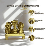 Shiv Parivar Brass Idol – Small (Seated on Chowki)