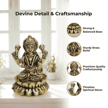 Maa Laxmi Brass Idol - 4