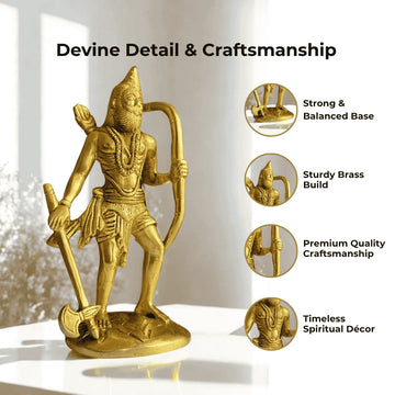 Lord Parshuram Ji Brass Idol - 4