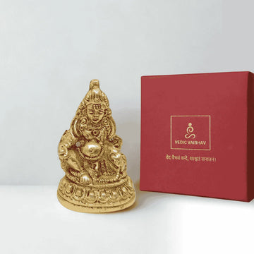 💰 Lord Kuber Brass Idol – Small | Wealth | Prosperity | Financial Stability - 5