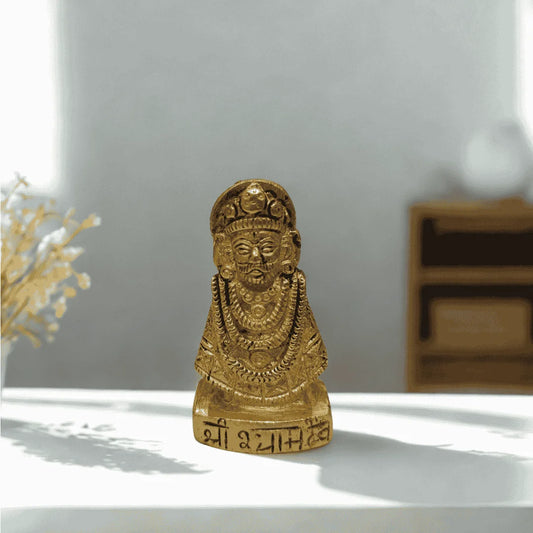 Khatushyam Ji in Brass – Antique Finish Divine Idol
