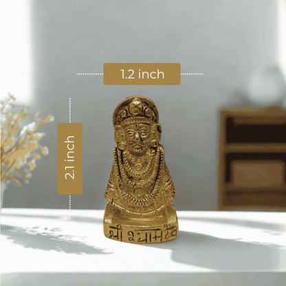 Khatushyam Ji in Brass – Antique Finish Divine Idol
