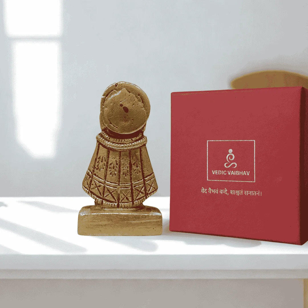 Khatushyam Ji in Brass – Antique Finish Divine Idol