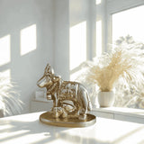 🐄 Kamdhenu Cow Brass Idol – Prosperity | Protection | Divine Blessings