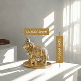 🐄 Kamdhenu Cow Brass Idol – Prosperity | Protection | Divine Blessings