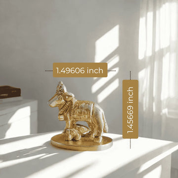 🐄 Kamdhenu Cow Brass Idol – Prosperity | Protection | Divine Blessings - 3