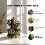 Lord Ganpati Idol in Brass – Handcrafted Antique Finish