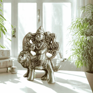 Durga Mata Brass Idol – Small (Lion Seated Form) - 1