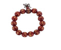 Wooden Bracelet Om Red Adjustable Size