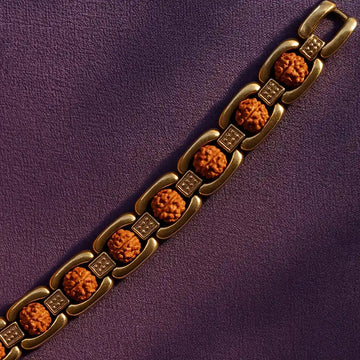 Gold-Plated Rudraksha Bracelet - 3