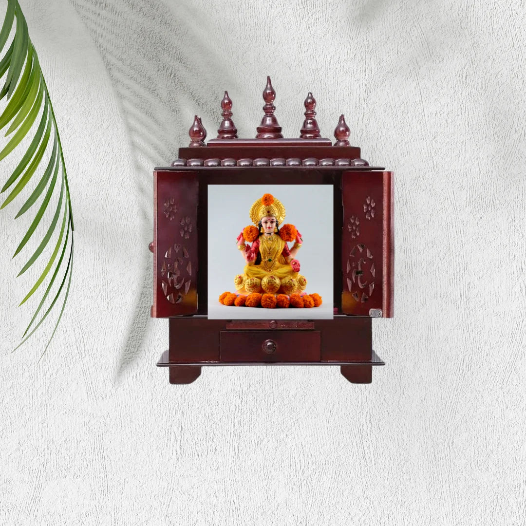 Handcrafted Wooden Home Temple