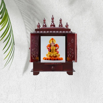 Handcrafted Wooden Home Temple - 4