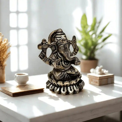 Ganesh Idol –Handcrafted Brass (Antique Finish)