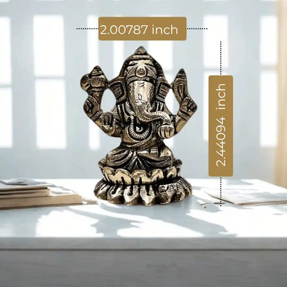Ganesh Idol –Handcrafted Brass (Antique Finish)