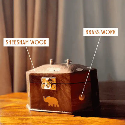 Handcrafted Wooden Jewellery Box – Elegant Storage Organizer