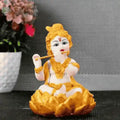 Golden Lotus Krishna Size Approx 13 Cm