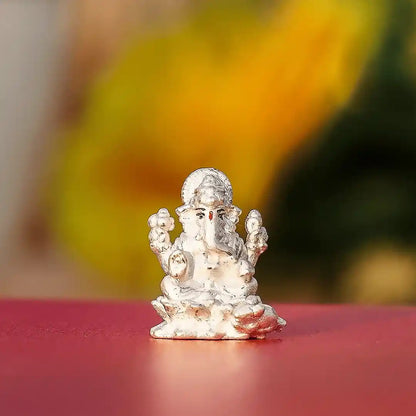 Silver Lakshmi-Ganesh Idol Set (Pure 999 Silver)