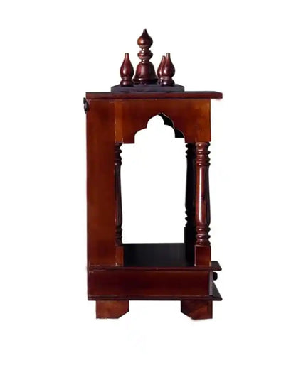Wood Home Temple | Handcrafted Wooden Pooja Mandir | Brown