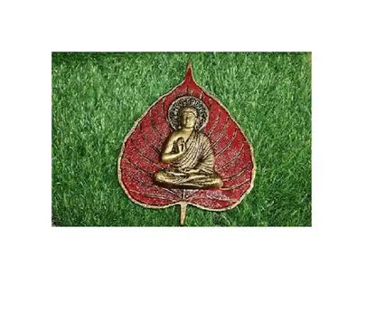 Red Patta Gautam Buddha Metal Idol