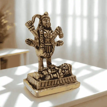 Brass Kaali Maa Idol – Antique Finish - 2