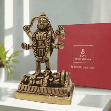 Brass Kaali Maa Idol – Antique Finish - 5
