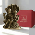 🕉️ Lord Vishnu & Goddess Lakshmi Brass Idol – Prosperity | Protection | Divine Harmony