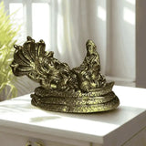 Lord Vishnu & Goddess Lakshmi Brass Idol with Sheshnag – Antique Finish