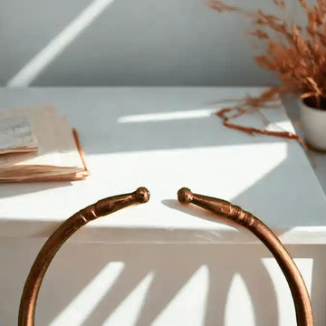Pure Copper Adjustable Kada For Unisex (Round Shape, Copper Made, Weight 75 GM) - 2