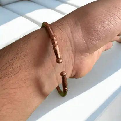 Pure Copper Adjustable Kada For Unisex (Round Shape, Copper Made, Weight 75 GM)
