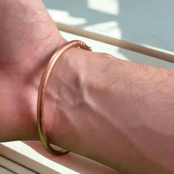 Pure Copper Adjustable Kada For Unisex (Round Shape, Copper Made, Weight 75 GM) - 4