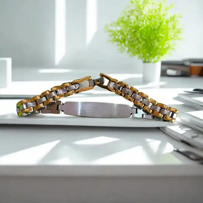 Shiva’s Trident 24K Gold Dual-Tone Power Bracelet