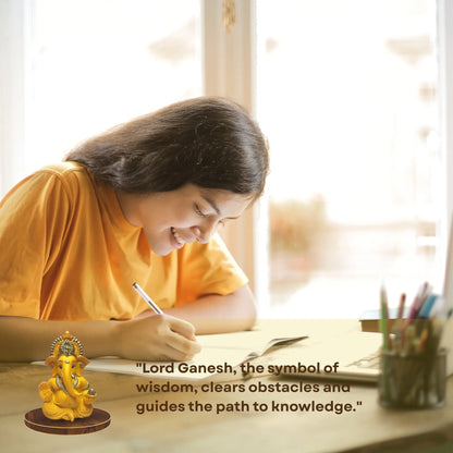 Yellow Ganesh Idol (Approx 3.5 Inch)