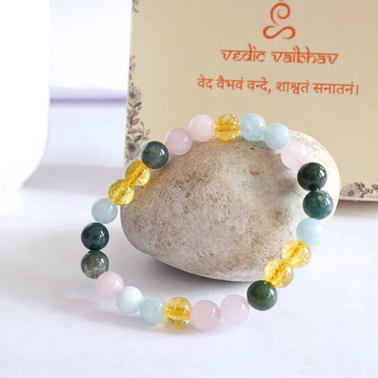 ♉ Taurus Natural Multi-Stone Bracelet – Stability | Abundance | Inner Peace