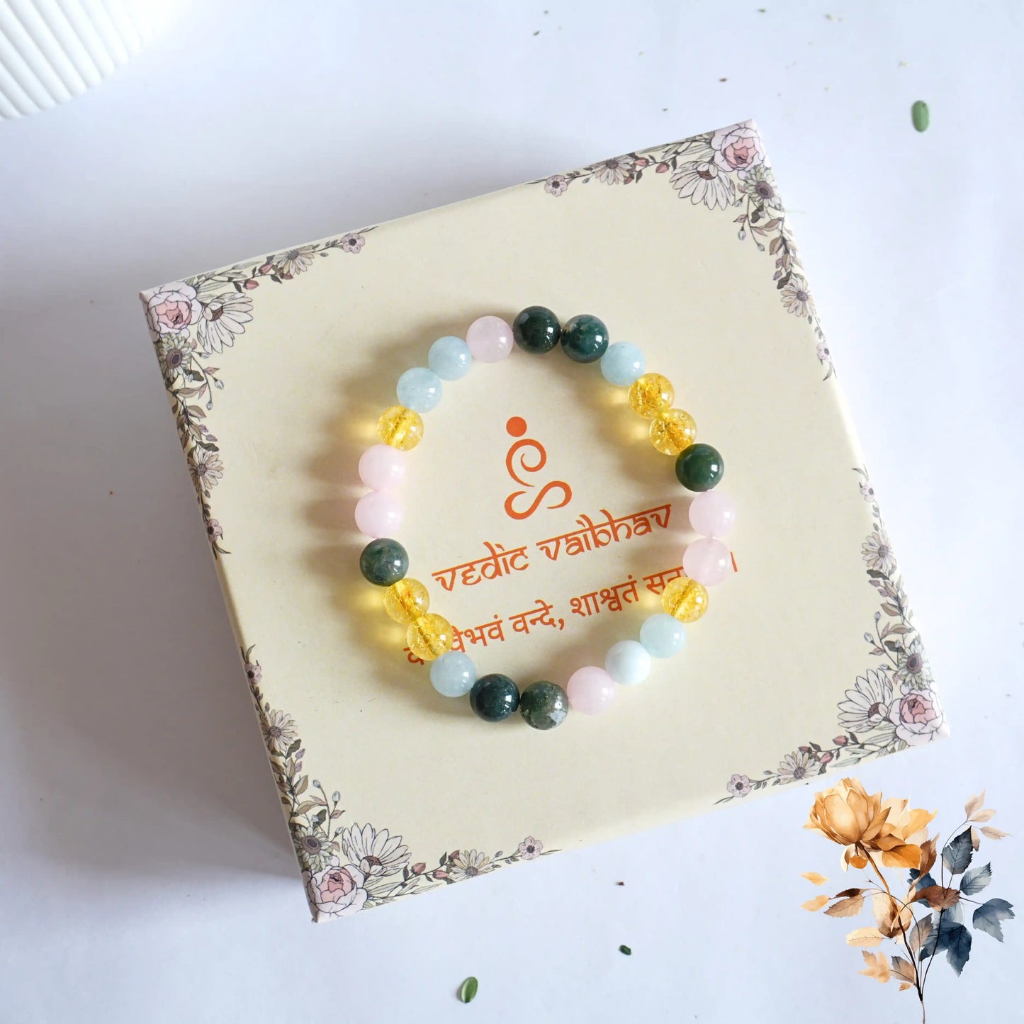 ♉ Taurus Natural Multi-Stone Bracelet – Stability | Abundance | Inner Peace