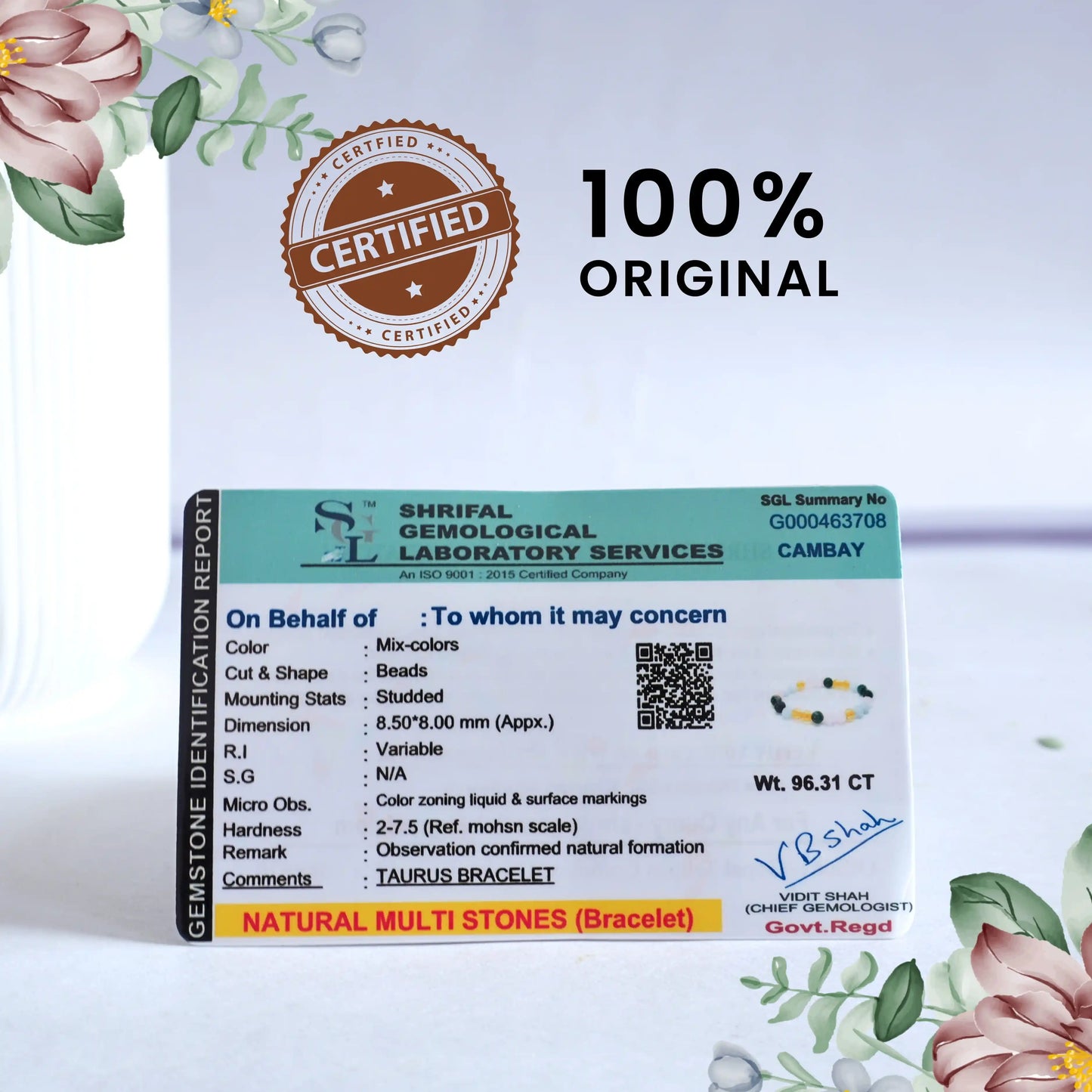 ♉ Taurus Natural Multi-Stone Bracelet – Stability | Abundance | Inner Peace