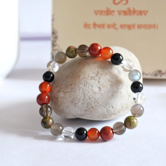 ♏ Scorpio Natural Multi-Stone Bracelet – Transformation | Protection | Emotional Strength