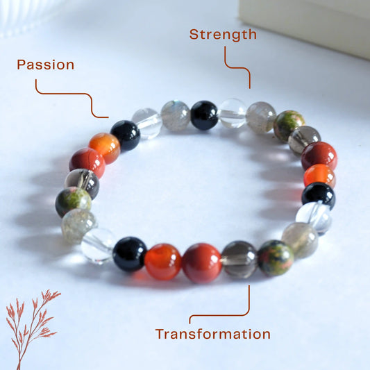 ♏ Scorpio Natural Multi-Stone Bracelet – Transformation | Protection | Emotional Strength