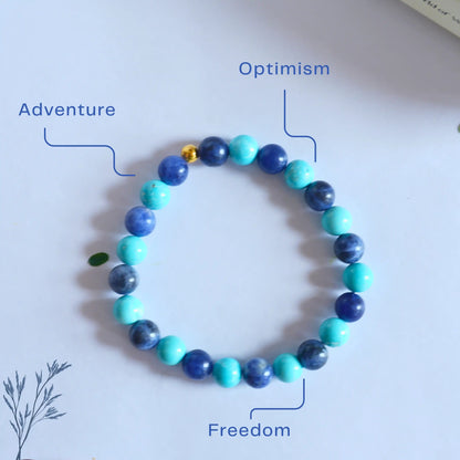 ♐ Sagittarius Natural Multi-Stone Bracelet – Wisdom | Expansion | Positive Energy